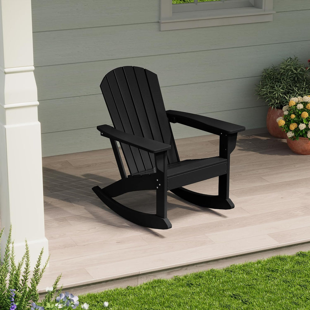 Costaelm Outdoor Adirondack Chair, All Weather Resistant Lawn Chairs Balcony ...