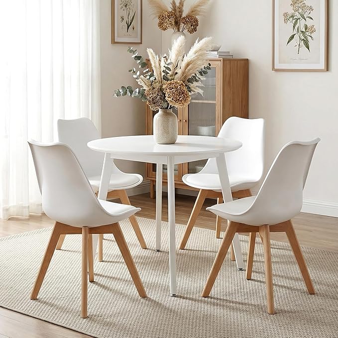 CangLong Dining Chairs Set of 4, Mid Century Modern Kitchen and Dining Chair,...