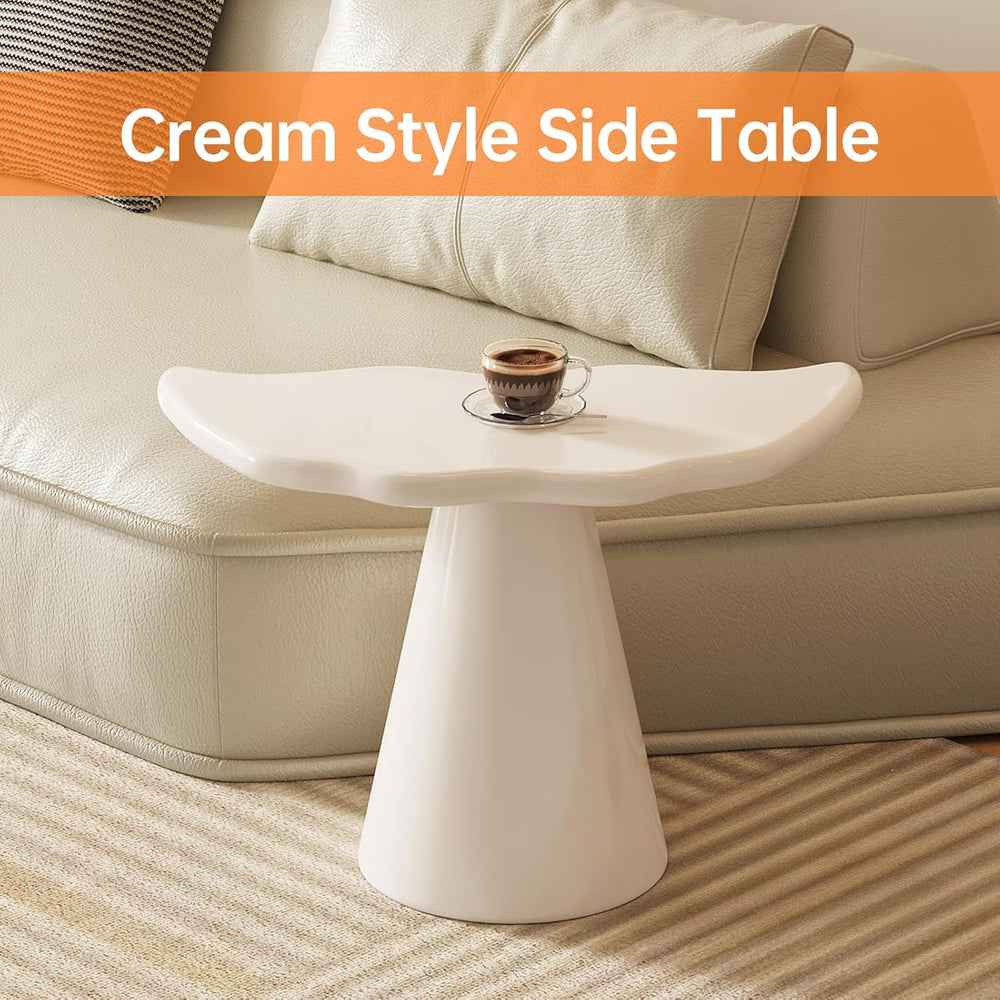 Cloud Shape End Table, Modern Accent Cocktail Table for Small Space Living Ro...