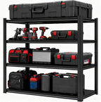 Garage Storage Shelves,5 Tier Shelving Unit, 40 inch Wide, 18” Deep, 78” Tall Organizer Metal Shelf for Basement/Laundry/Pantry Heavy Duty, Adjustable,Easy to Install (4Tier-45"WX16"DX63"H)