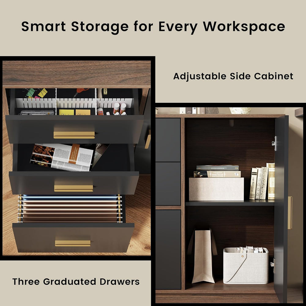 ModernMate Office Storage Cabinet with 3 Drawers, Filing Cabinet for Office |...