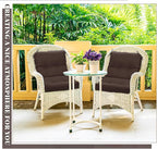Geetery Outdoor Chair Cushions Set of 4 for Patio Lawn Furniture Wicker Rocking Dining Chairs 42x21x4 Inch High Back Seat Pads Replacement with Ties Weather-resistant Fade-resistant Indoor(Dark Brown)