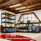 72" H Storage Shelves,Storage Shelves Heavy Duty,2400LBS Metal Shelving Units,Adjustable Garage Shelving Heavy Duty for Garage Storage,Warehouse,16"x35.5"x72