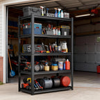 Metal Garage Shelving Unit ,5-Tier Garage Storage Shelves Heavy Duty 40''W*18''D*78''H，Adjustable 3020 lbs Shelf, Upgraded Reinforced Double-Layer Columns for Basement Kitchen Laundry room Pantry Rack
