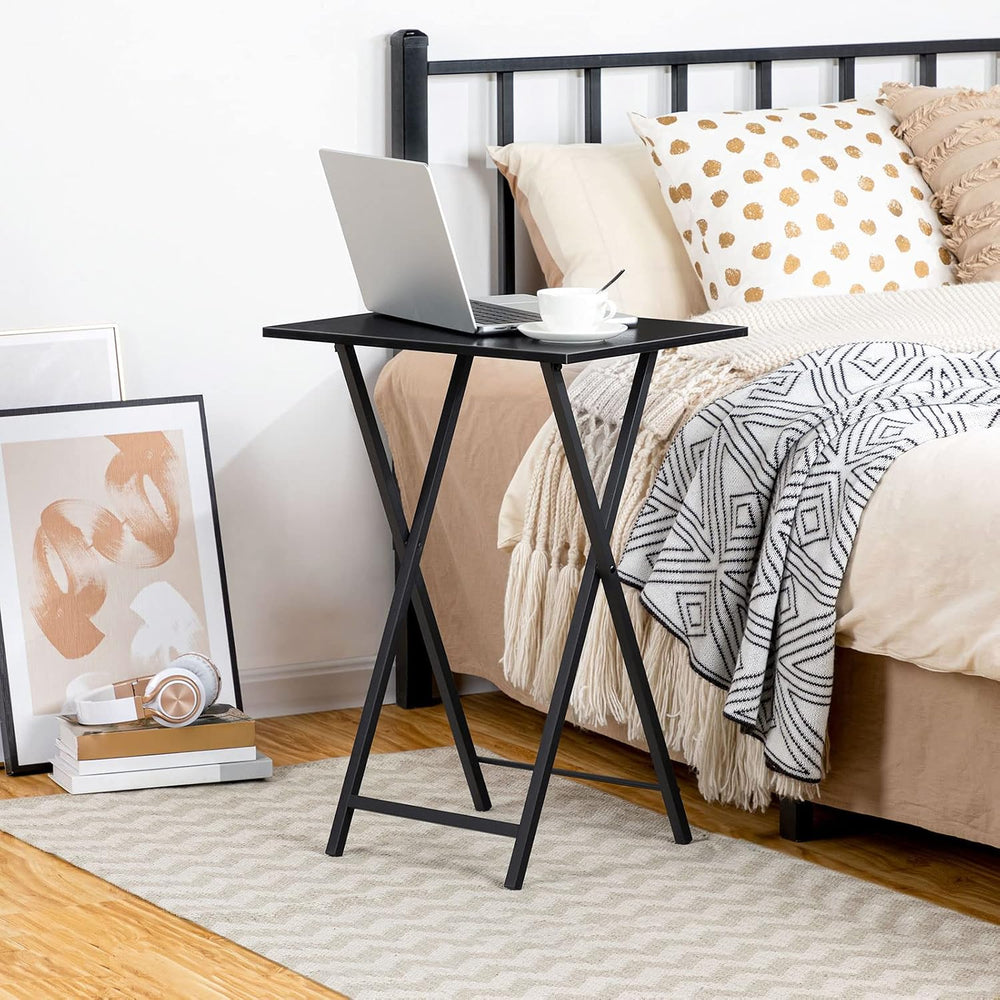 HOOBRO Folding TV Tray Table, Stable Snack Table for Small Space, Portable So...