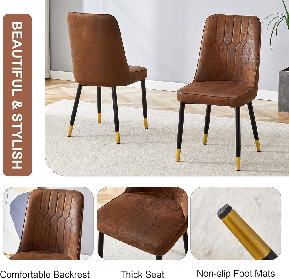 Dining Chairs Set of 8，Modern Dining Chairs, Equipped with Suede Nap Backrest...