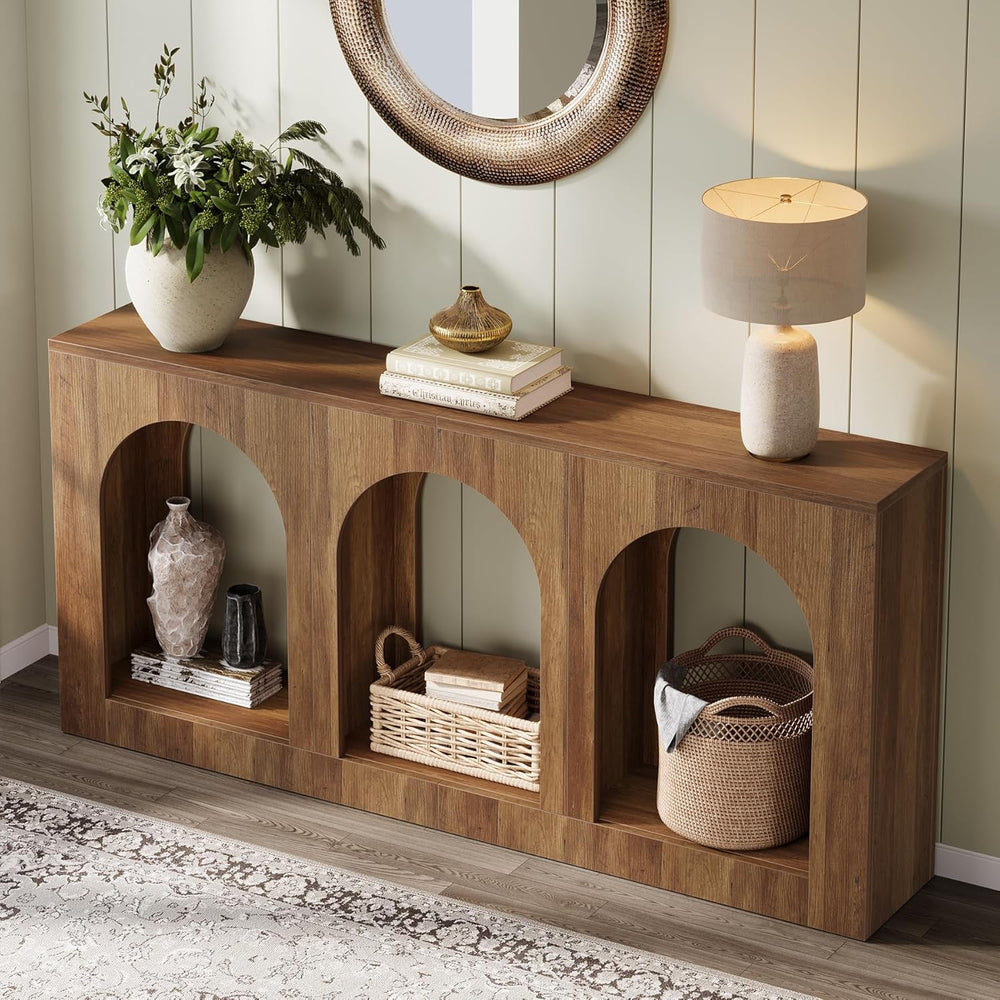 Tribesigns 70.9" Console Table with Storage, Wood Entryway Entry Table w...