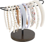 Dahey Headband Holder Metal Headband Organizer Hair Hoop Display Stand, Hair Accessories Organizer Storage Hair Ropes Bracelets Bangles for Women and Girls, Black