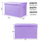 Mayniu Large Toy Box Chest with Flip Lid, Toy Storage Organizers Bin Boxes Basket with Sturdy Handles for Boys, Girls, Kids, Nursery, Playroom, Living Room, Bedroom, (Purple)