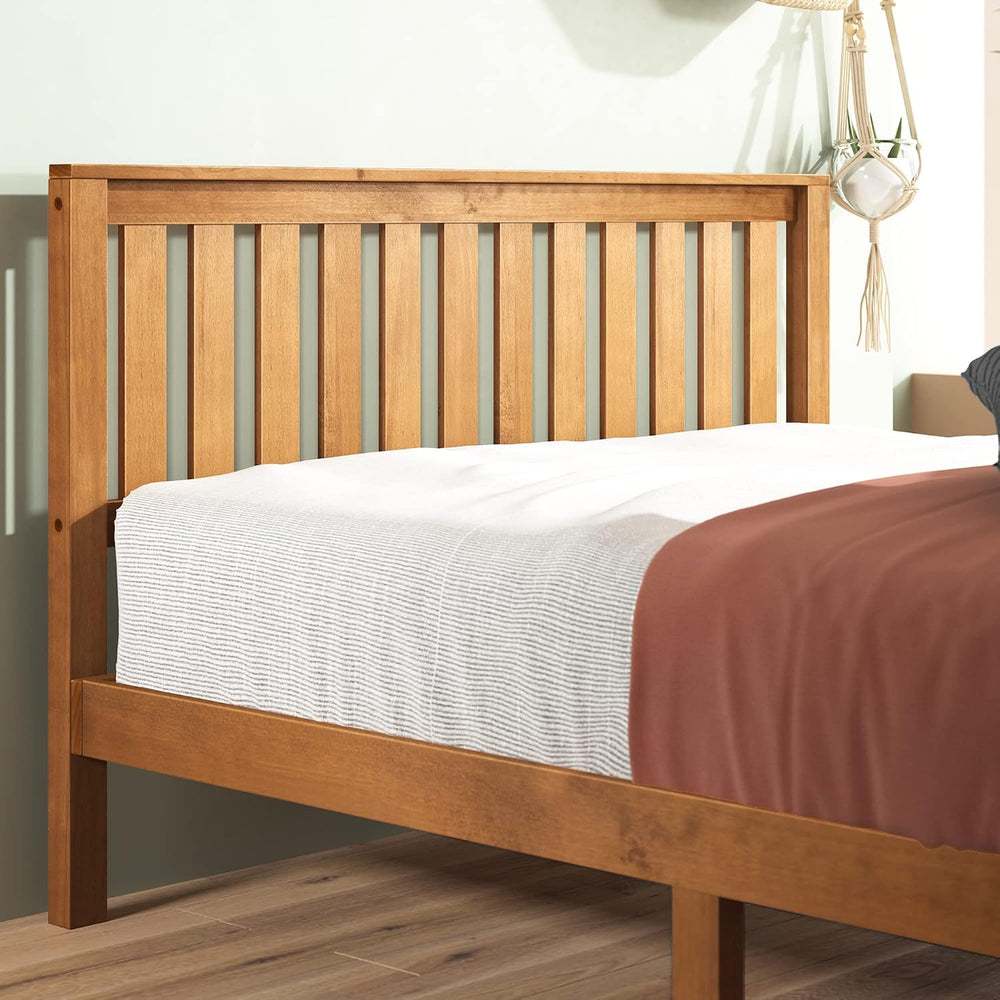 Zinus Alexia Solid Wood Platform Bed Frame with Headboard, Queen