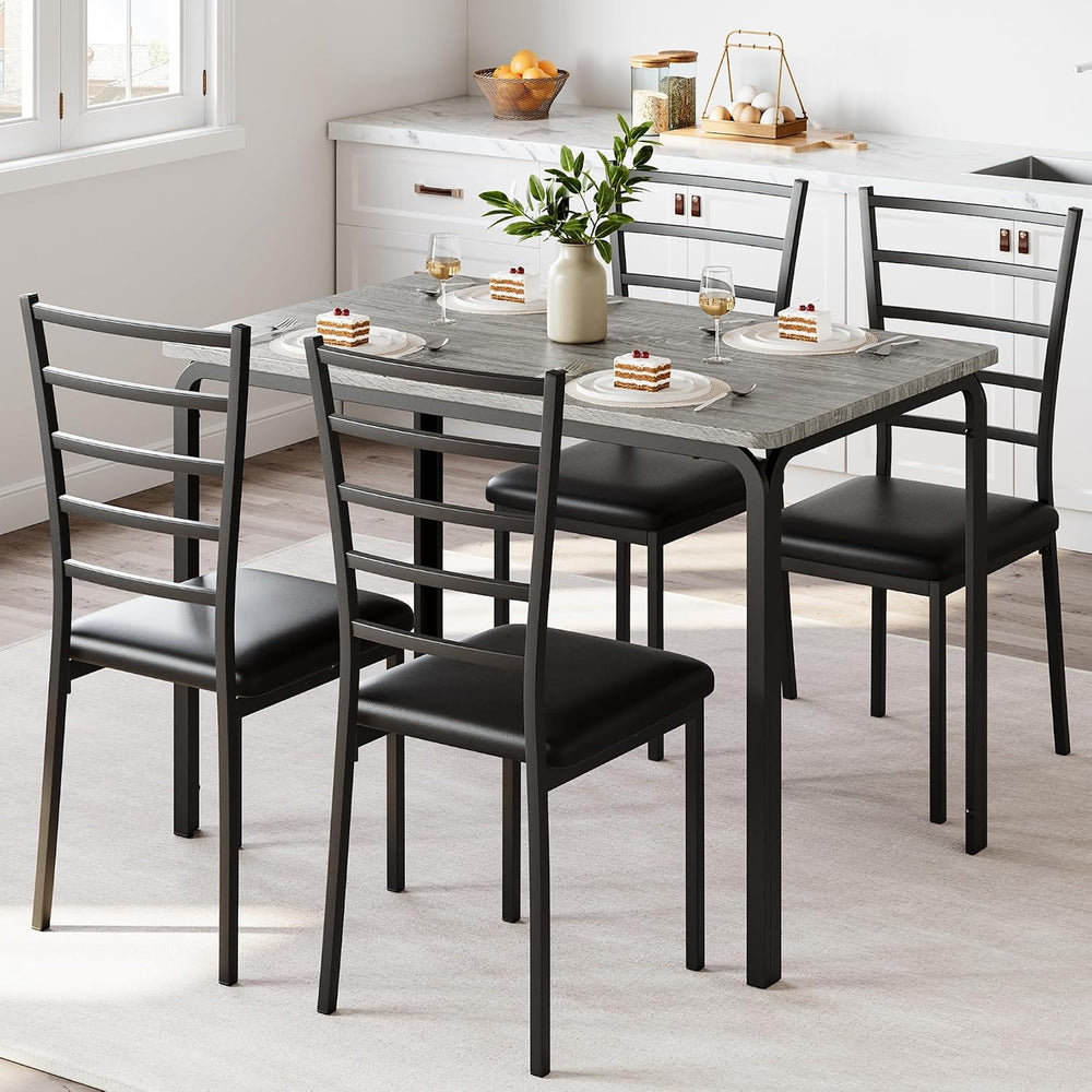 IDEALHOUSE 5-Piece Kitchen Dining Room Table Chair Set for Small Space, Indoo...