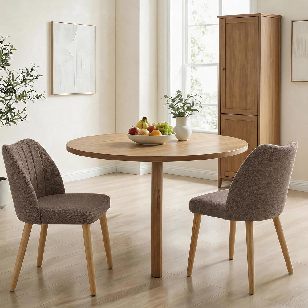 Garvee Wood Dining Chairs Set of 2, Armless Dining Chairs with Backrest