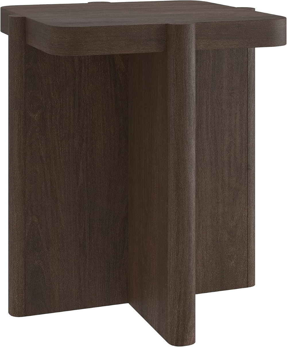 Henn&Hart 20" Modern Square End Table, Side Table, Nightstand with X...