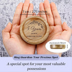 5 Year Anniversary Wood Gifts for Him Her, 5th Anniversary Ring Holder | Wood Wedding Anniversary Decor Ring Dish Jewelry Tray for Him Her Husband Wife Boyfriend Girlfriend Couple Birthday Christmas