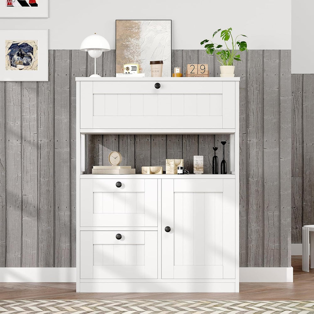 GRUSIGN Bathroom Cabinet, Modern Bathroom Floor Storage Cabinet Organizer wit...