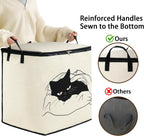 Large Comforter Storage Bag with Zipper,Closet Organizer for Clothes/Blankets/Quilts/Pillows,Fabric Moving Bags with Portable Handles 95L(2-Pack)