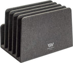 MobileVision Multi Device Stand & Organizer for Smartphones, Tablets and Laptops, Executive Dark Gray, 5 Slots