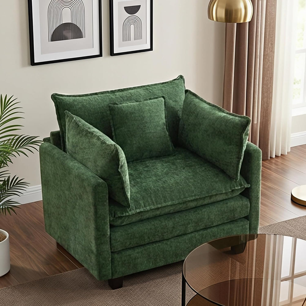 42" Modular Sectional Sofa, Cloud Couch Single-Seat Accent Chair | Comfy...