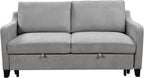 ERYE Modern 3-in-1 Sofa Loveseat Convertible Sleeper Sofabed, Queen Size Upholstered Love Seat Sofa Soft Cushion Daybed with Pull Out Sleeper Couch Bed for Living Room Home Apartment RV