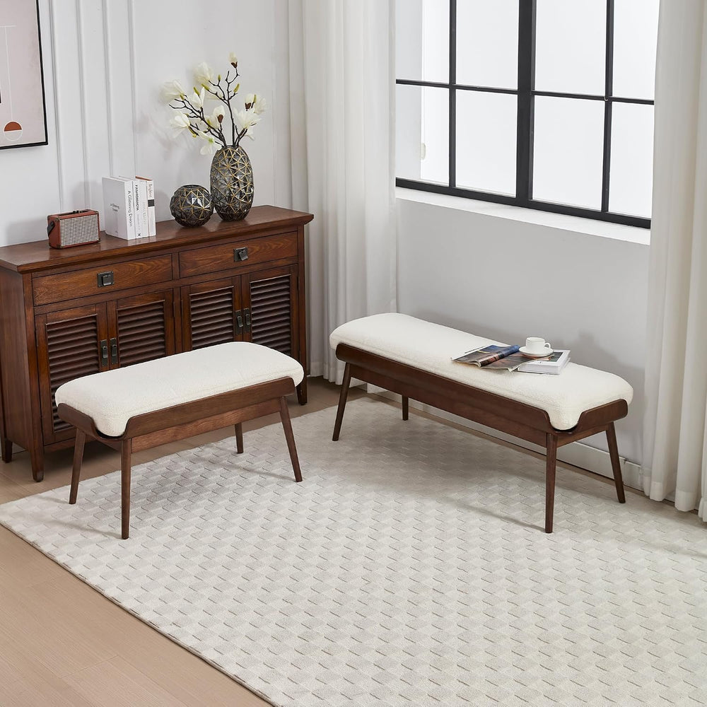 BFZ 37.4" Bedroom Bench End of Bed Bench, Dining Bench with Padded Seat ...