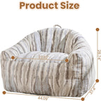 Bean Bag Chair for Adults, 44.1" Comfy Beanbag with Handle, Lazy Sofa Chair with Armrest, Great for Reading Gaming Watching TV, Living Room and Bedroom, XXL
