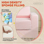 WLIVE Compact Bean Bag Chair, Single Foam Couch Chair, for Dorm Bedroom Kids Playroom, Teen Adult, Pink