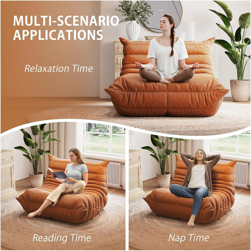 Oversized Bean Bag Chairs for Adults, Giant Beanbag Chair with Memory Foam, C...