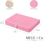 Mele and Co Cameron Plush Fabric Jewelry Box in Pink