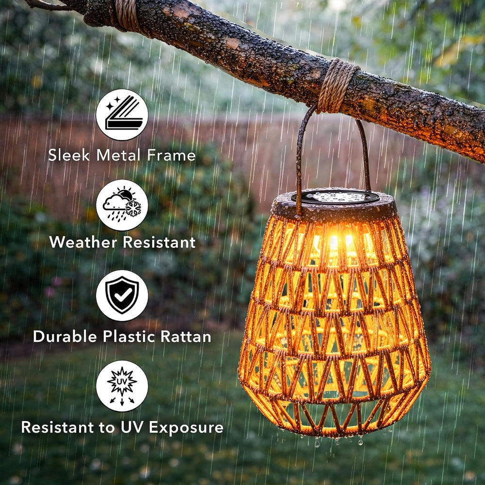 Scentsationals Fusion 2-Pack Cordless Outdoor Woven Solar Lanterns