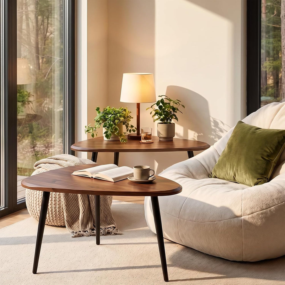 Nesting Coffee Table Set of 2,Mid Century Coffee Nesting Table | living room ...