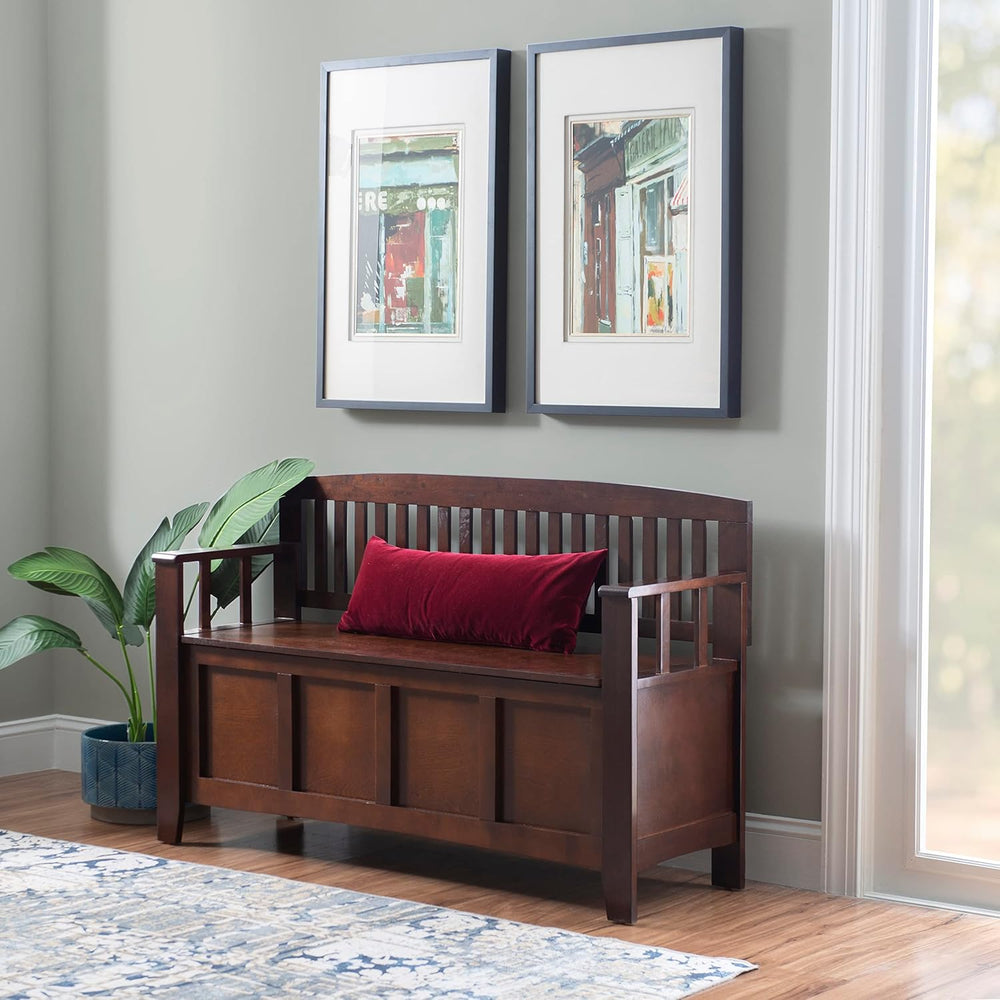 Linon Home Dcor Linon Home Decor Cynthia Storage Bench, 50"w x 17.25&quo...