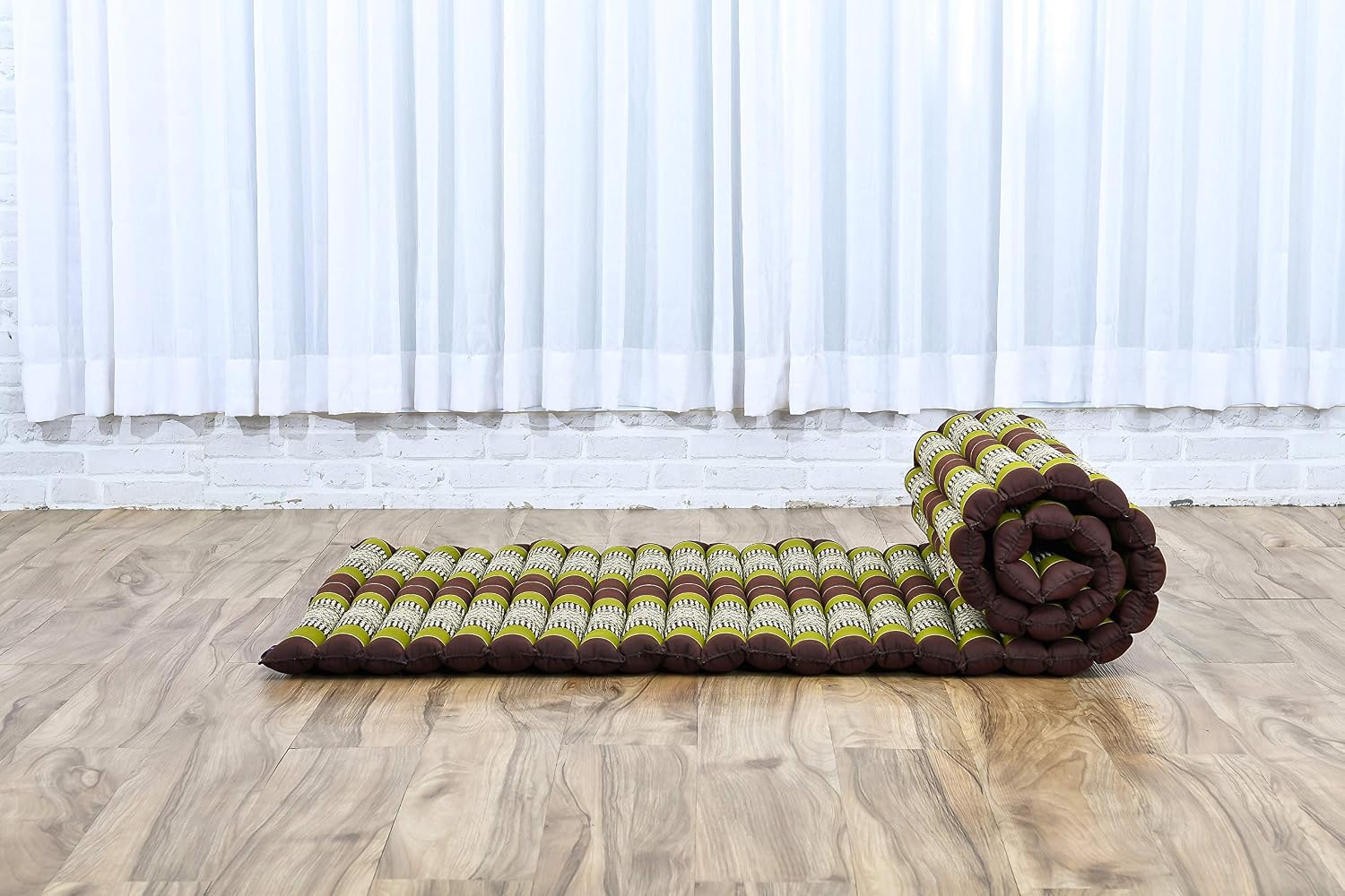 Leewadee Thai Roll Mat 75 x 28 inches Kapok Firm | Breathable folding mattress for sleeping, yoga, meditation & massage. For travel, camping, the car or as a guest bed
