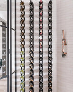 Ultra Wine Racks Cork-Out Wall Mounted Wine Rack (4 Foot, Matte Black, 12 Bottles) Modern & Minimalist Metal Wine Storage for Home Bar, Kitchen, Dining Room, Wine Cellar
