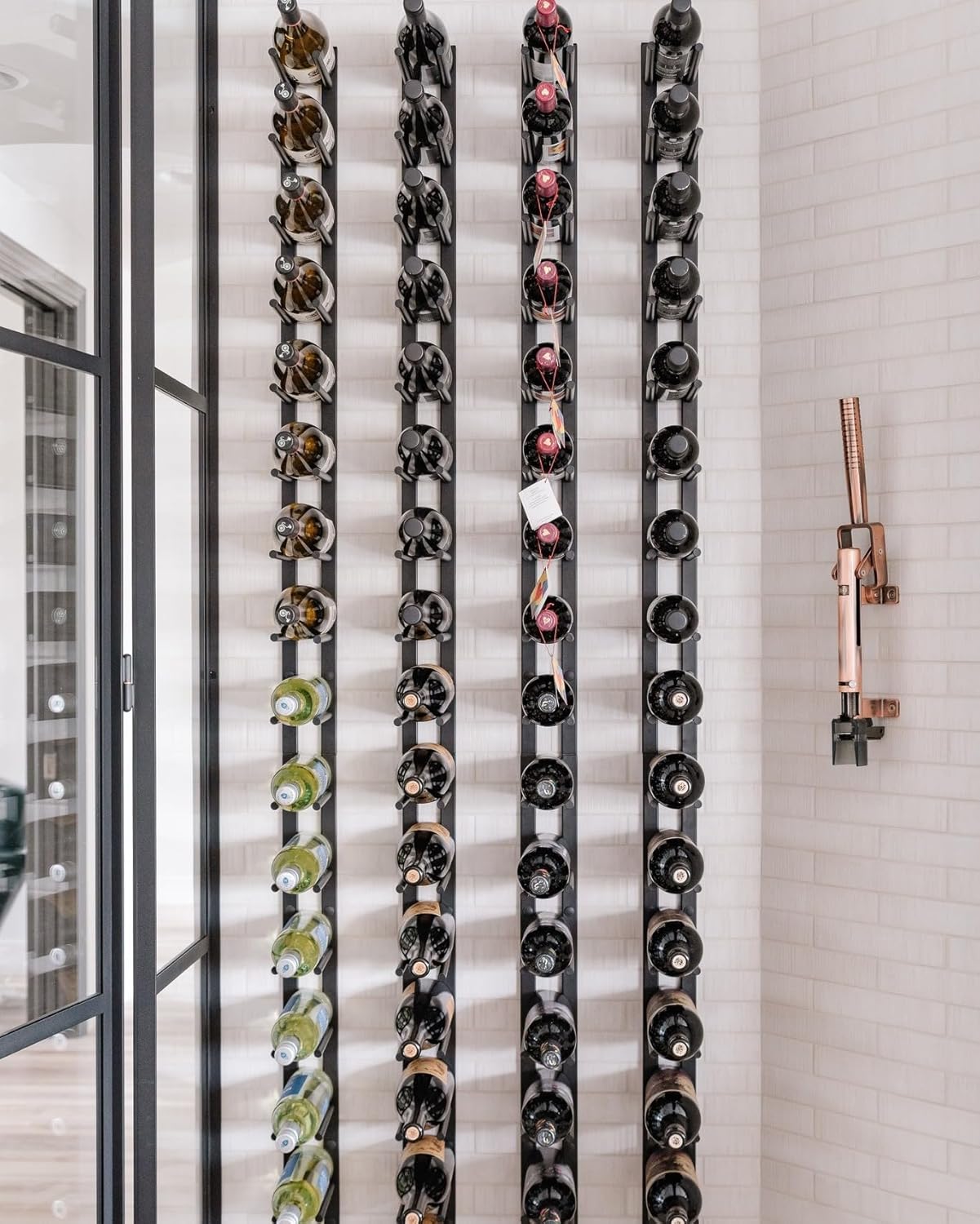 Ultra Wine Racks Cork Out Wall Mounted Wine Rack (1 Foot, Matte Black, Holds 3 Wine Bottles) - Modern & Minimalist Metal Wine Storage for Home Bar, Kitchen, Dining Room, Wine Cellar