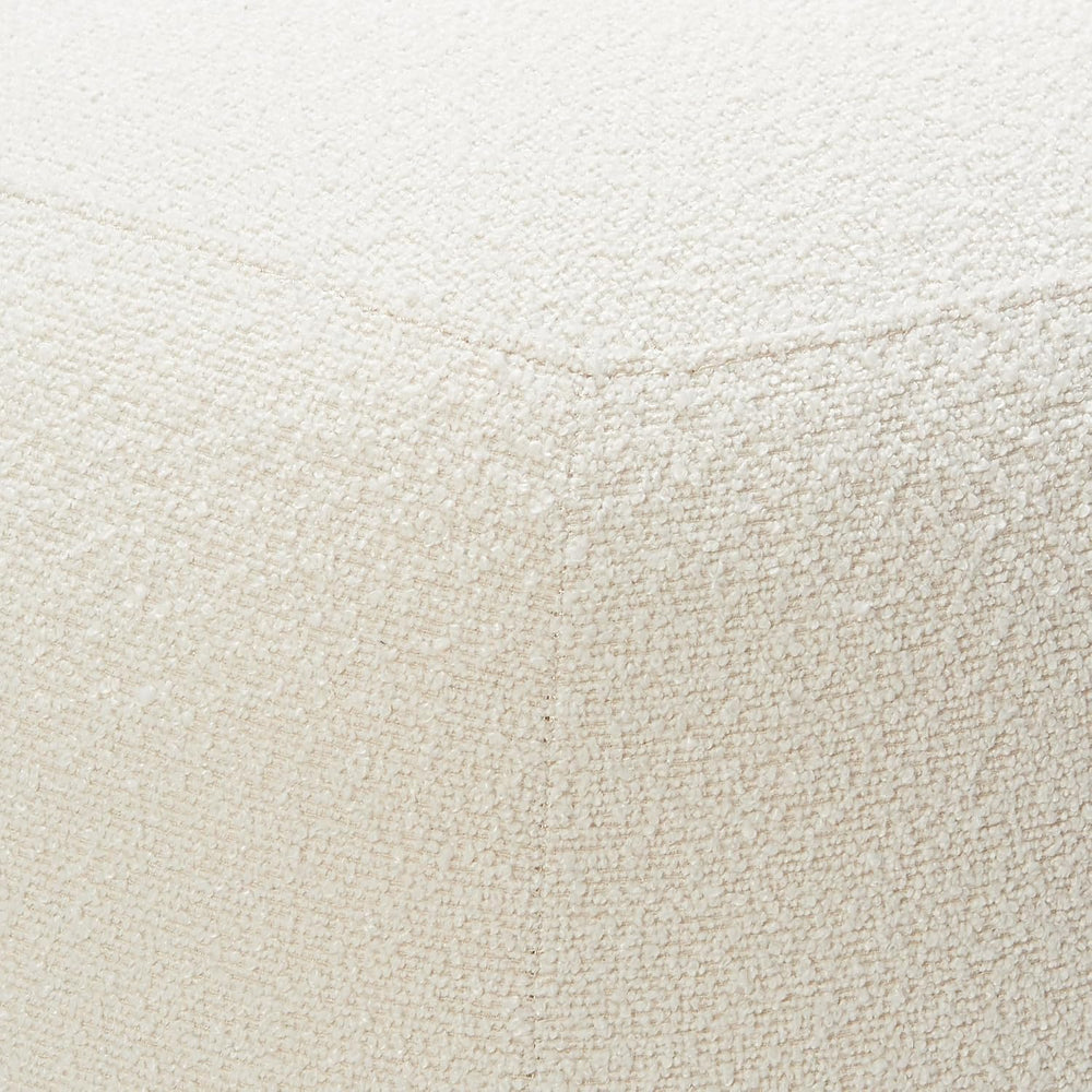 KINWELL Round Boucle Upholstered Ottoman Chair Padded Seat Footstool, Beige |...