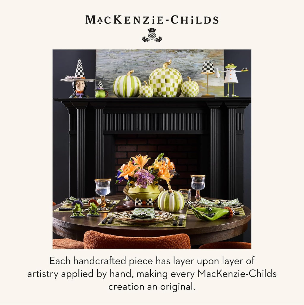 MACKENZIE-CHILDS Ceramic Trinket Tray, Greta Witch’s Hand | Handcrafted design, decorative tray for room decor, 5" W x 10.25" L x 3" H