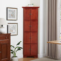 Mid-Century 4-Tier Pantry Storage Cabinet, Corner Cabinet and Adjustable Shelves, for Bathroom Living Room Kitchen,for Kitchen Home
