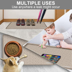 Under Sink Mat, 34" x 22" Waterproof Silicone Under Sink Tray for Kitchen & Laundry Cabinets, Kitchen Cabinet Shelf Protector, Up to 3.3 Gallons Liquid, Fits 36 inch Standard Cabinet(Grey)