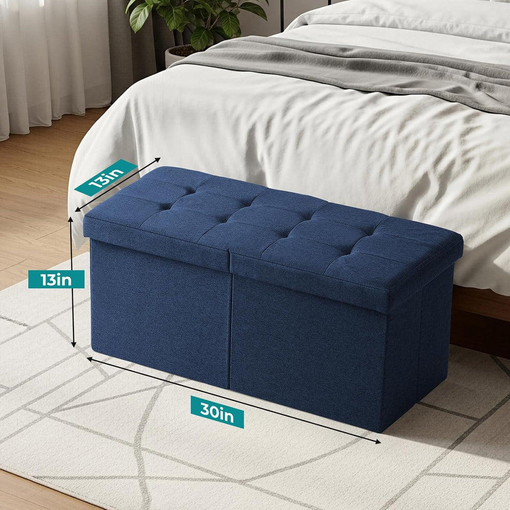 30-INCH Ottoman with Storage, Footrest Storage Bench, End of Bed Bench Coffee...