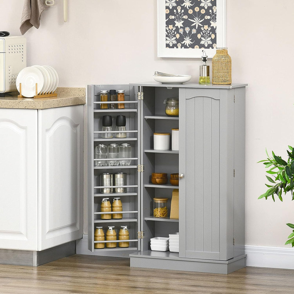 41" Kitchen Pantry Storage Cabinet, Freestanding Kitchen Cabinet with 12...