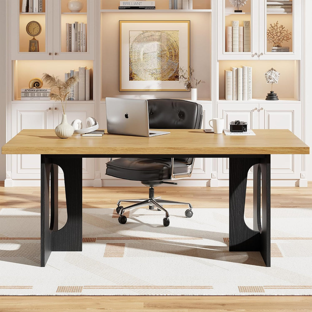 GarveeHome Dining Table for 6-8 People - 71" Modern Long Kitchen Table w...