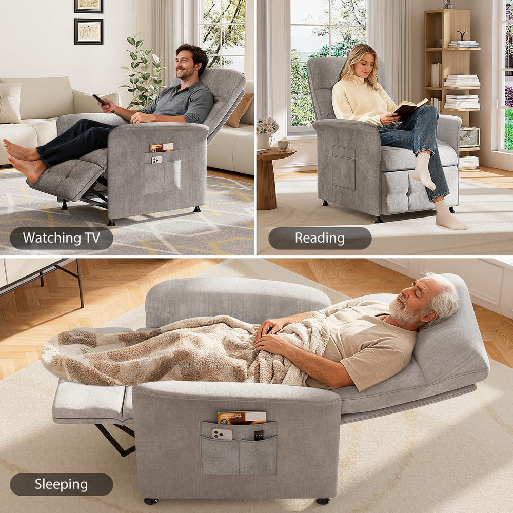 Power Recliner Chair with Heat & Massage, Electric Recliner for Elderly