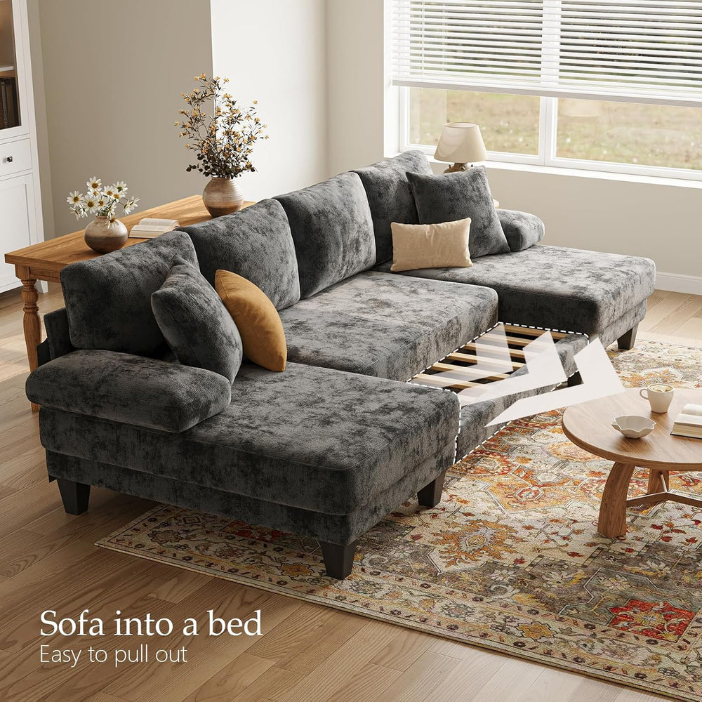 Txtin's Sleeper Sofa with Pull Out Couch Bed | 112 Inch Couches for Livin...