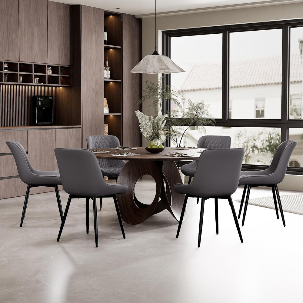 Rowill Dining Chairs Set of 2 Modern Faux Leather Kitchen Chairs with Thicken...