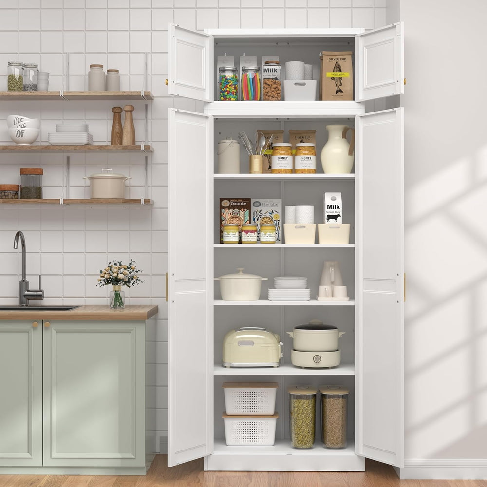 UNICOLY 86.61" H Kitchen Pantry Cabinet, Tall Storage Cabinet with Doors...