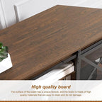 HOMISSUE Corner TV Stand for 55 Inch TV, Rustic Corner Entertainment Center with Storage, Industrial Media Console Table with Sliding Barn Door, Tall TV Cabinets Center for Living Room, Brown