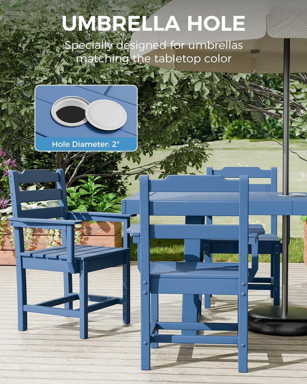 K Knowbody 12-Piece Outdoor Patio Dining Table and Chairs Set, Seats 10