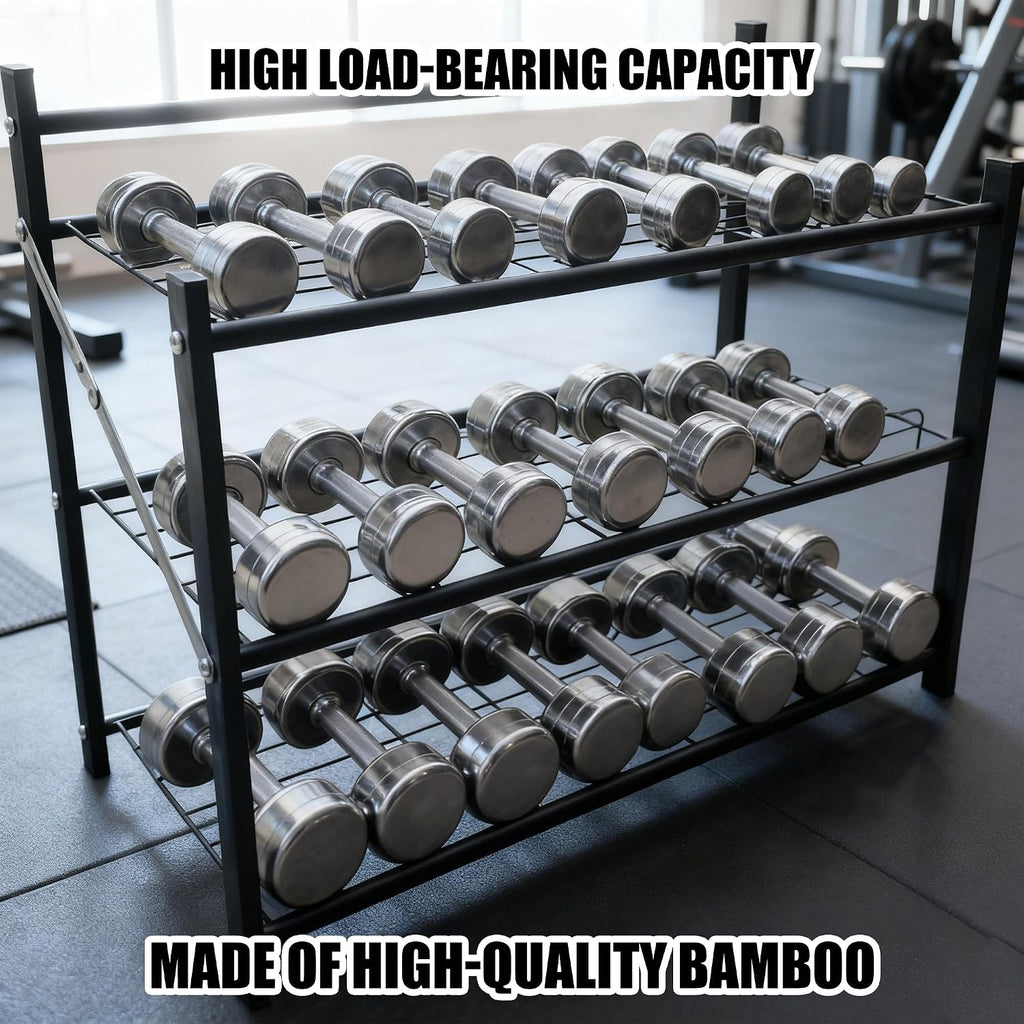 3-Tier Folding Metal Shoe Rack, Heavy Duty Free-Standing Storage Shelf for Entryway, Bedroom, Gym, Holds Shoes, Dumbbells, Multi-Purpose Organizer with Reinforced Stability