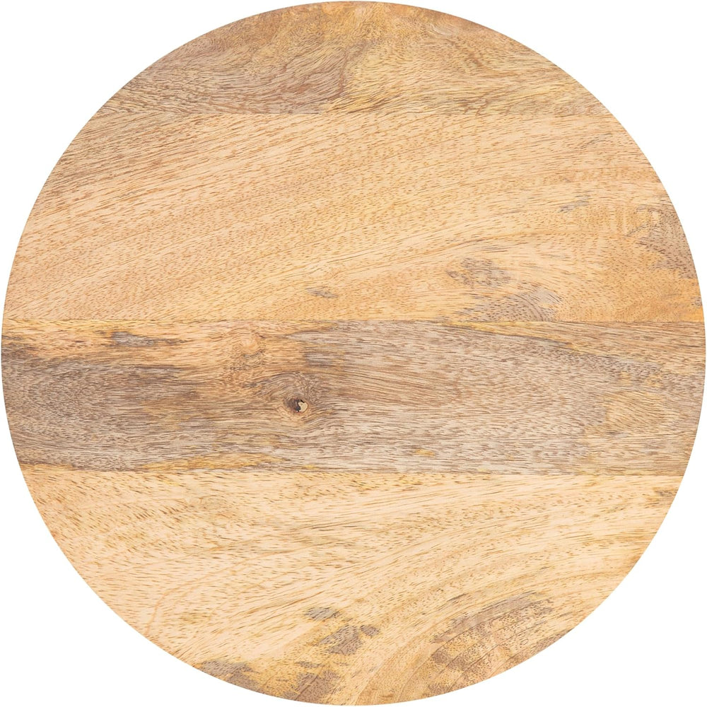 Kate and Laurel Talcott Modern Round Wood Side Table, 12 x 12 x 28, Natural W...