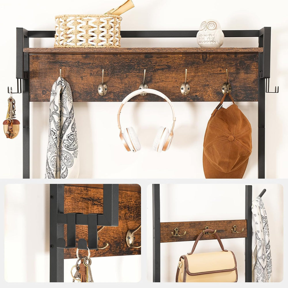 HOOBRO Hall Tree, Entryway Coat Rack Shoe Bench, Shoe and Coat Rack for Entry...